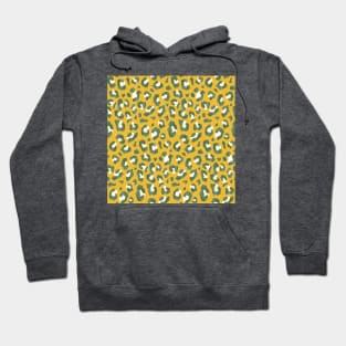 Yellow Geometric Leopard Print Hoodie